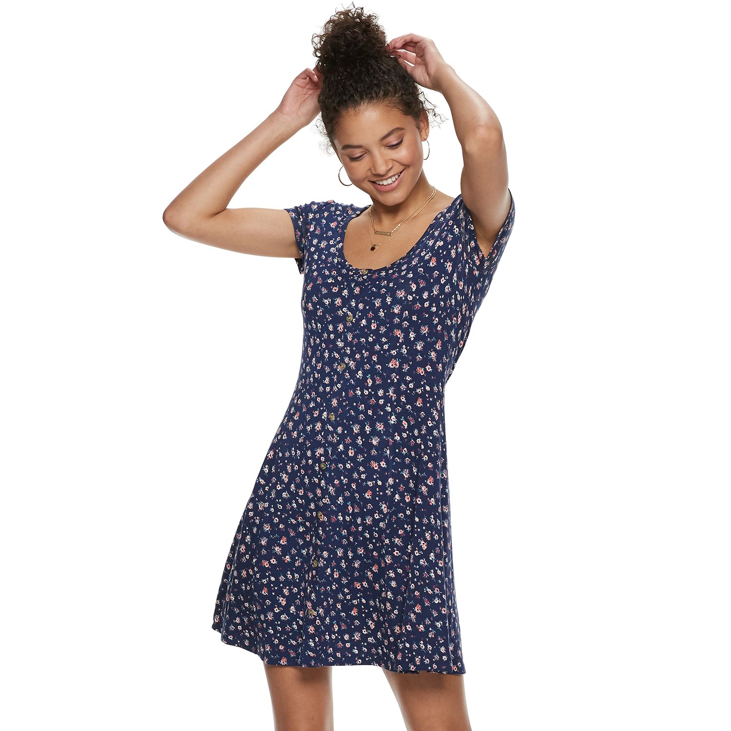 Junior Handkerchief Hem Beaded Dress